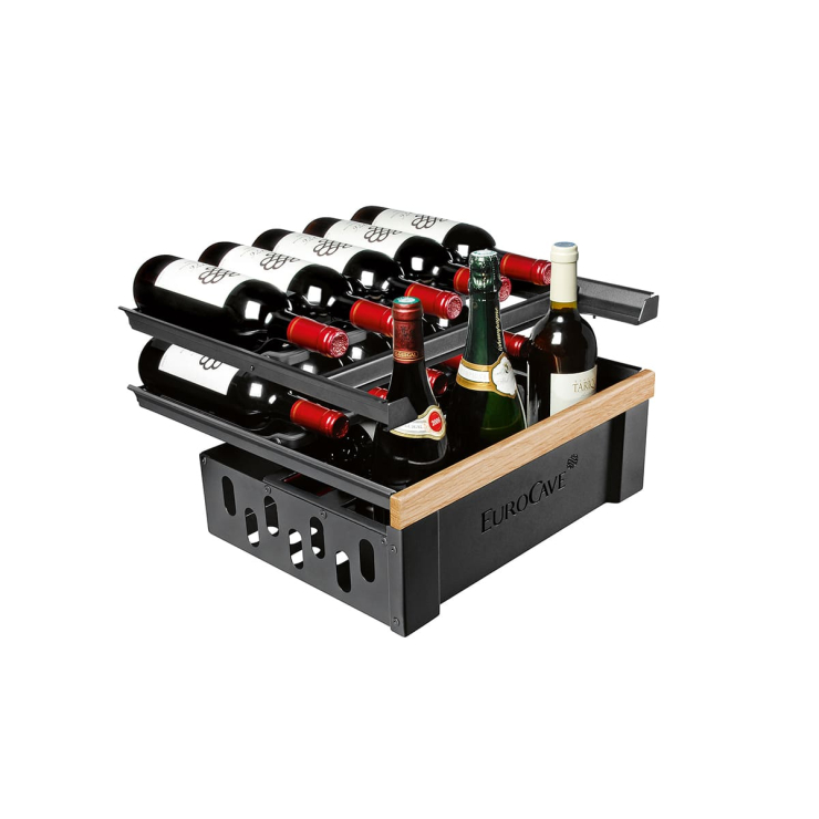 kit de service du vin, avec une façade chêne clair - 16 bouteilles