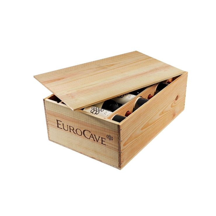 Caisse en bois pour le rangement de 12 bouteilles de vin