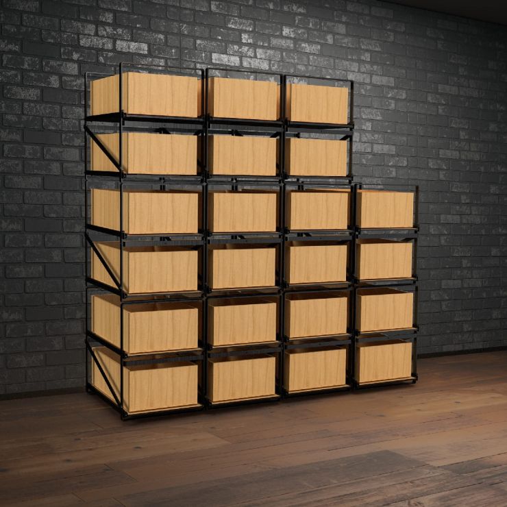 Système de rangement pour caisses de vin 12 bouteilles