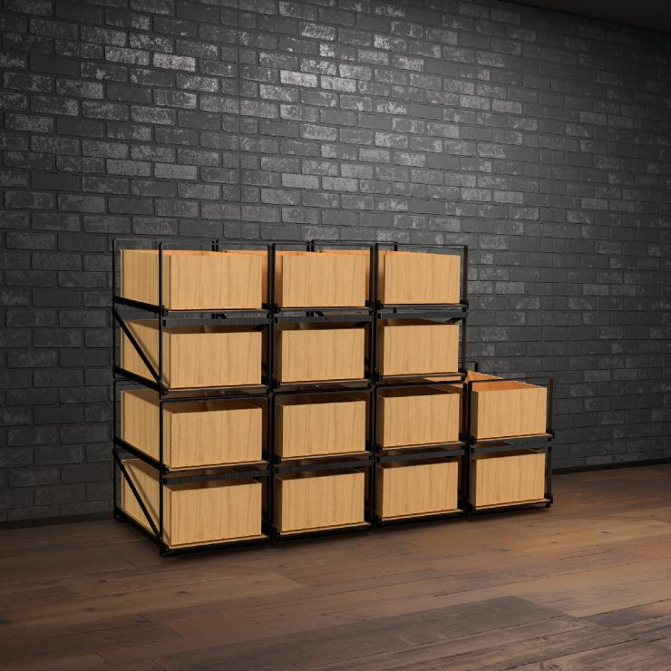 Système de rangement pour caisses de vin 12 bouteilles