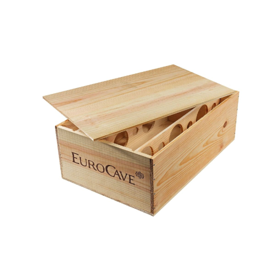 Caisse en bois pour le rangement de 12 bouteilles de vin