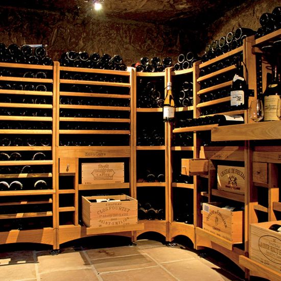 Meuble en chêne massif modulable pour cave à vin sur-mesure - Modulothèque Meuble en chêne massif modulable pour cave à vin sur-mesure - Modulothèque