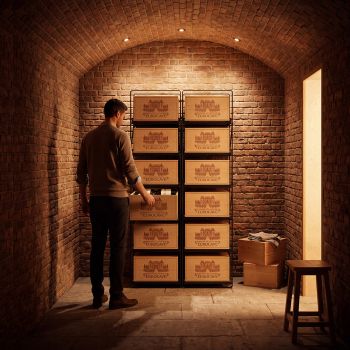 Rangement coulissant pour caisses de vin - à partir de 24 bouteilles
