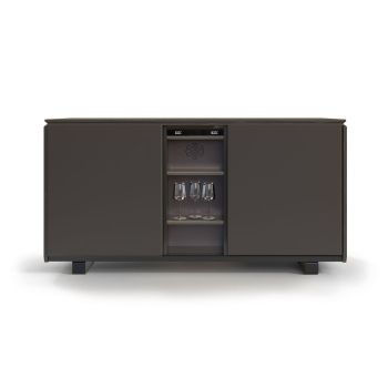 Meuble à vin enfilade, 2 températures, brun fumé - Harmonie