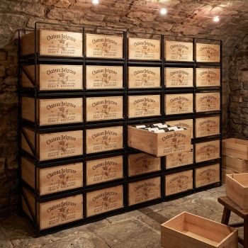Rangement coulissant pour caisses de vin - à partir de 24 bouteilles