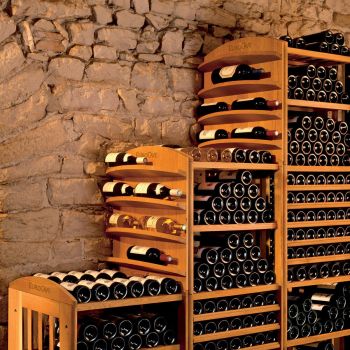 Meuble en chêne massif modulable pour cave à vin sur-mesure - Modulothèque Meuble en chêne massif modulable pour cave à vin sur-mesure - Modulothèque