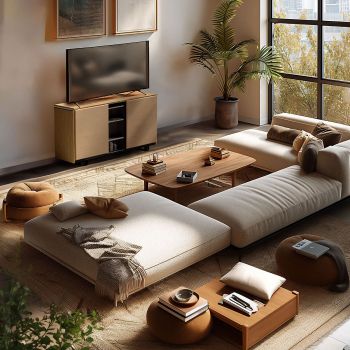 Meuble à vin enfilade, 2 températures, chêne clair - Harmonie