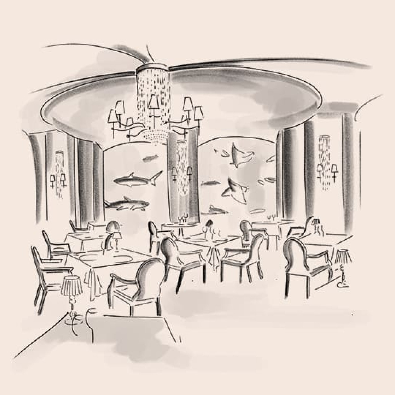 Illustration du restaurant Ossiano - The Palm - Dubaï, Emirats Arabes Unis