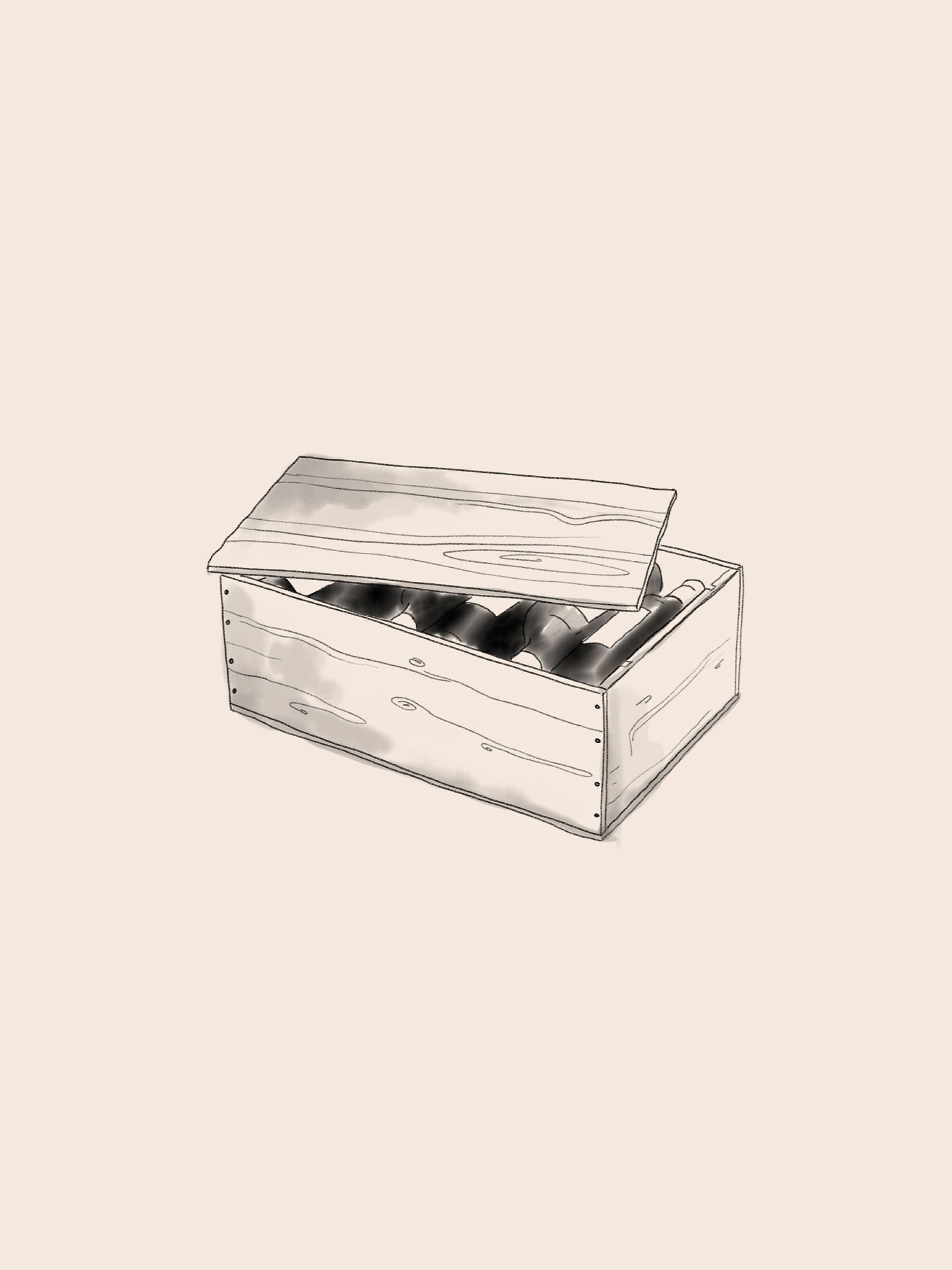 Illustration caisse de 12 bouteilles de vin Illustration caisse de 12 bouteilles de vin