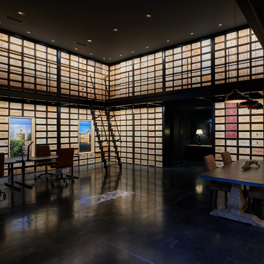 Murs de Modulorack au Château Teyssier St Émilion - Photo Denis Lacharme - Design by Touton Architectes