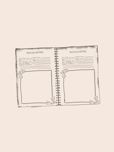 Illustration carnet de dégustation