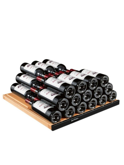 Étagère fixe en bois, solide pour stocker jusqu'à 72 bouteilles par clayette en les empilant tête-bêche, choix de couleur de façade noir ou bois de chêne. Étagère fixe en bois, solide pour stocker jusqu'à 72 bouteilles par clayette en les empilant tête-bêche, choix de couleur de façade noir ou bois de chêne.