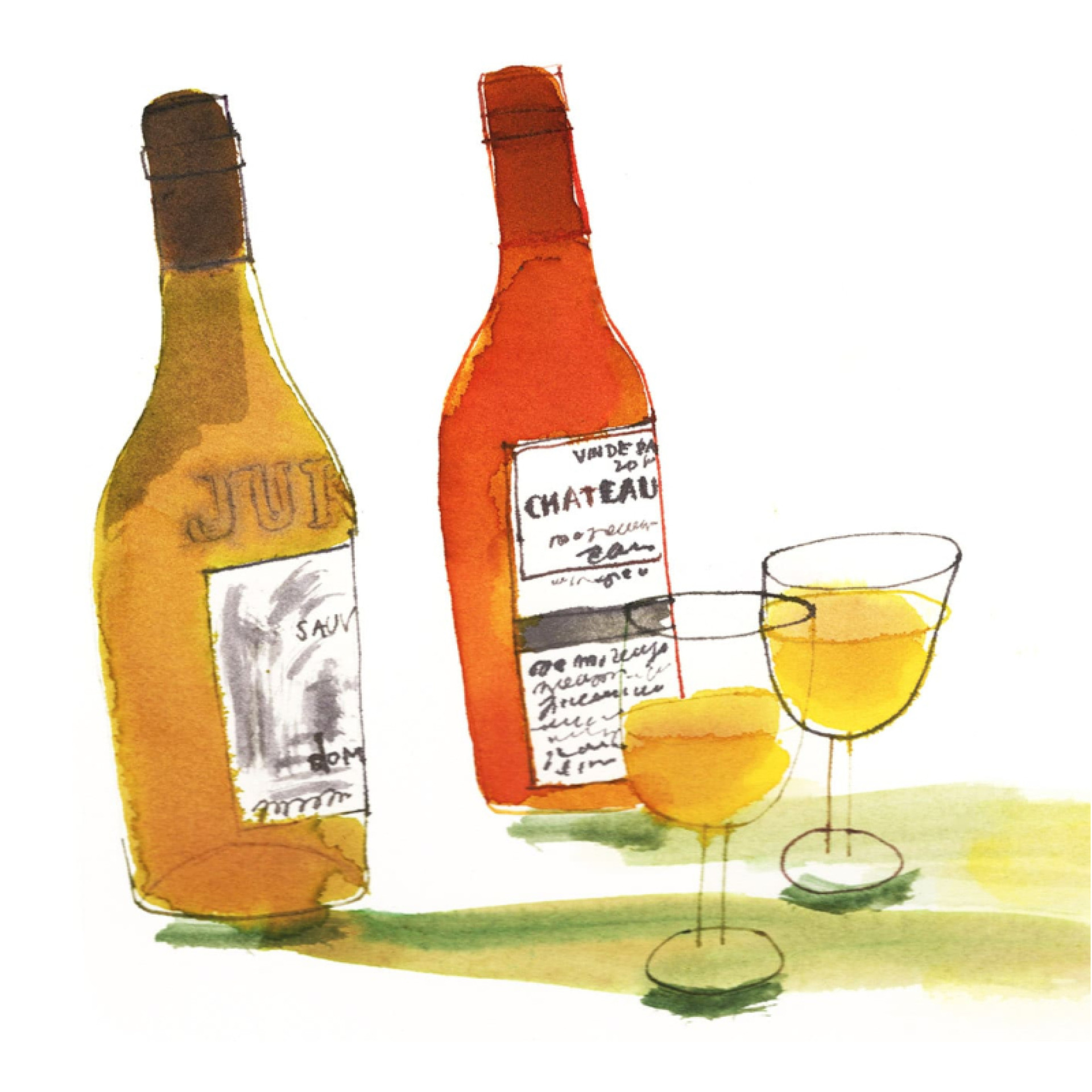 Vins du Jura - Illustration de Rebecca Bradley Vins du Jura - Illustration de Rebecca Bradley