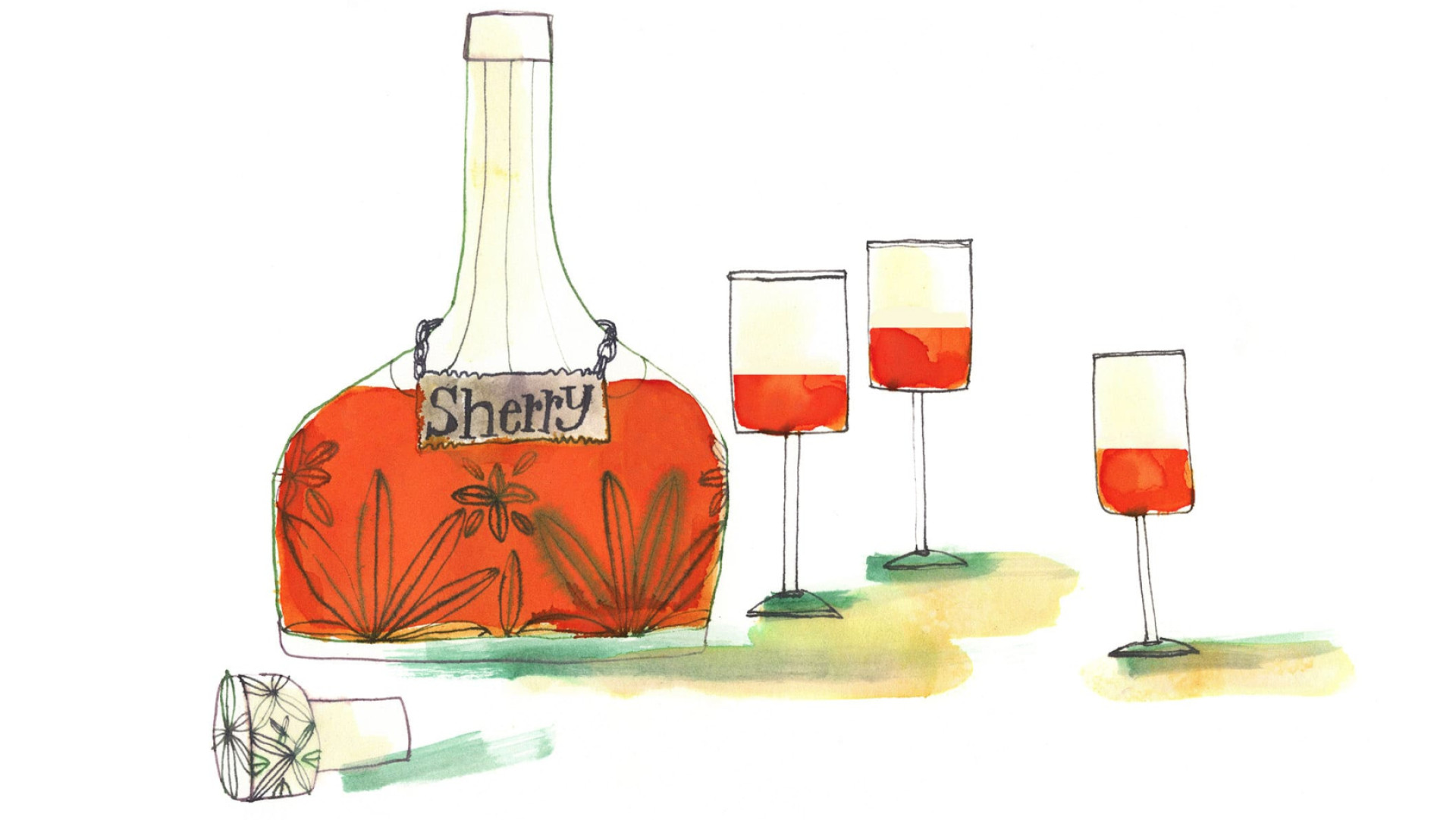 Est-ce que le xérès est un vin oxydé ? - Illustration de Rebecca Bradley Est-ce que le xérès est un vin oxydé ? - Illustration de Rebecca Bradley