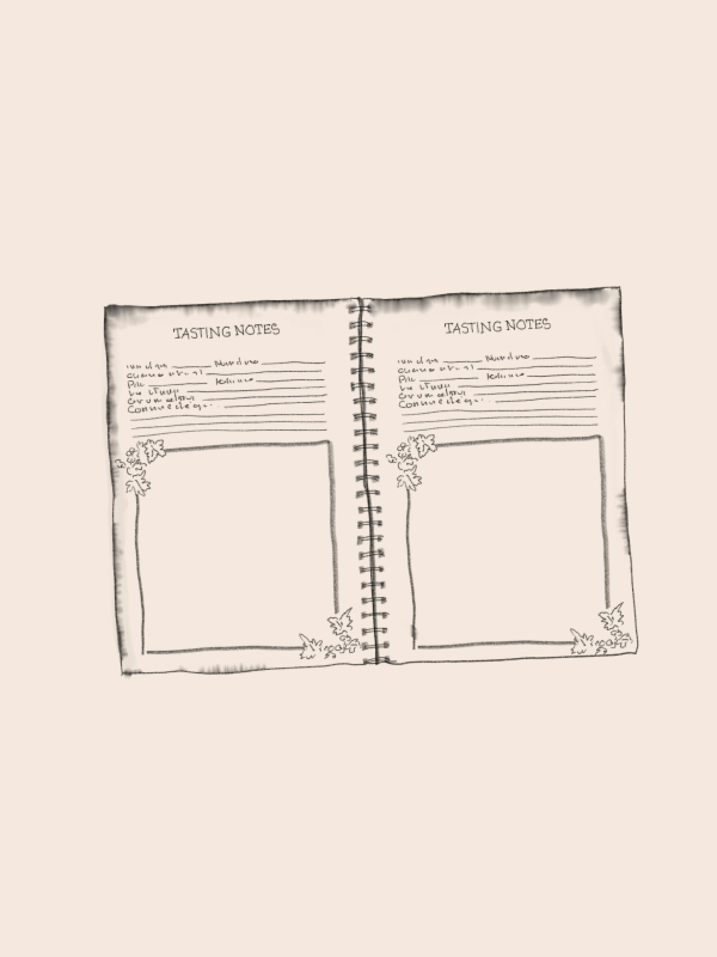 Illustration - Carnet de dégustations de vin Illustration - Carnet de dégustations de vin