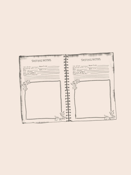 Illustration - Carnet de dégustations de vin Illustration - Carnet de dégustations de vin